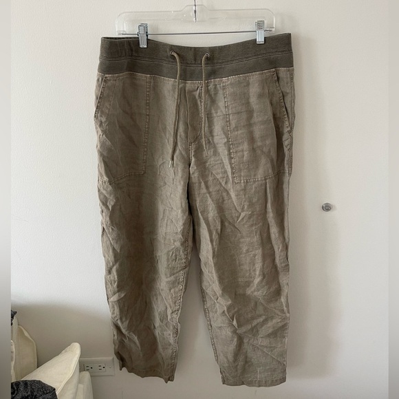 James Perse Pants - James Perse Green Linen Joggers